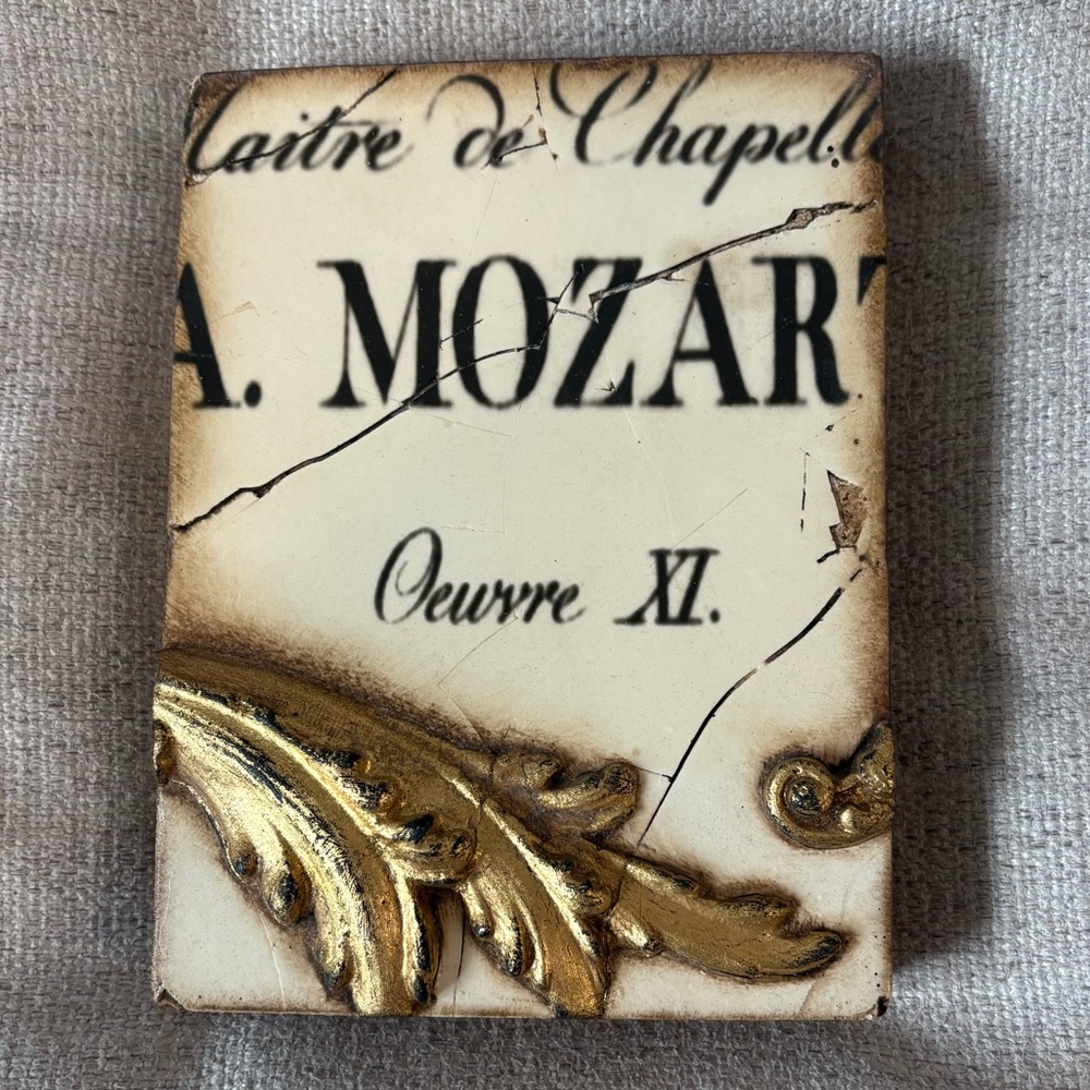 Sid Dickens Black and White Mozart Plaque